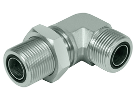 Angle bulkhead adaptor 90° ORM-ORM (ORFS MALE THREAD - ORFS MALE THREAD)
