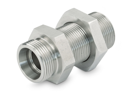 Straight bulkhead union SV - stainless steel