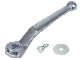 Ball valve levers, cranked design