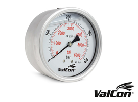 Valcon® pressure gauge NG100, connection: lower back