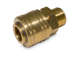 Plug-in coupling with external thread
