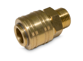 Plug-in coupling with external thread
