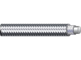 Double braided hose with smooth inner liner TEF5H