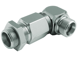 Rotating ball centered tube fitting D/WSV