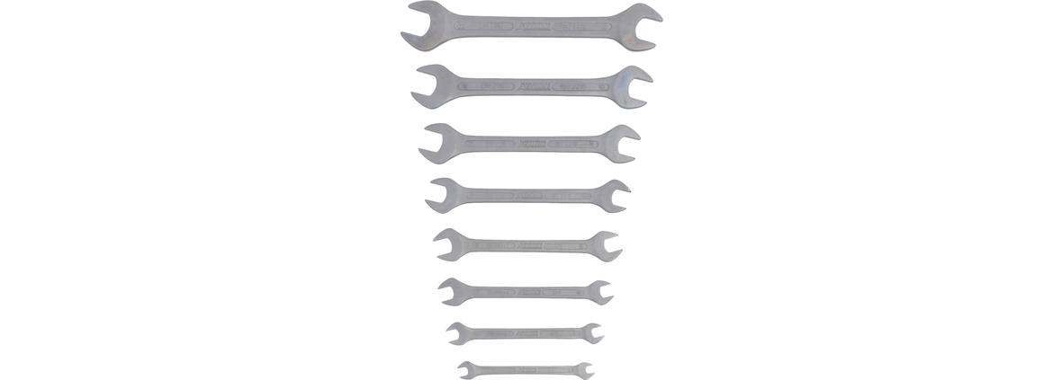 Double open-end wrench (DIN3110, 6x7mm to 30x32mm) 10 pcs.