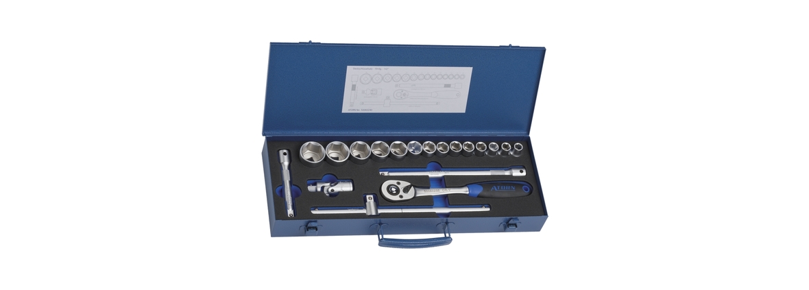 Socket wrench set 19 pieces