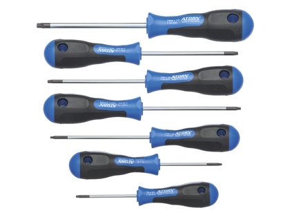 Screwdriver set 7 pieces with hole TR T8,9,10,15,20,25,30