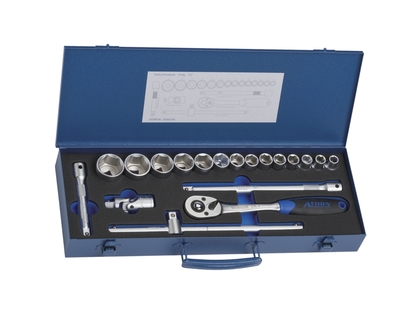 Socket wrench set 1/2'', 19 pcs.