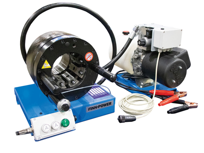 Finn-Power 12V service crimper, 137t, crimping range 6,8-61mm, crimping head/hydraulic unit separated